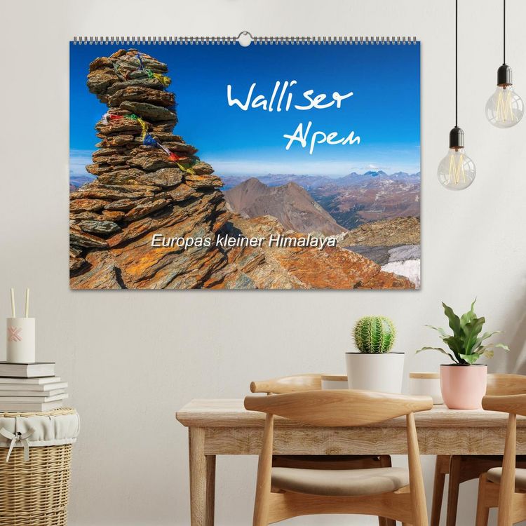 Produktbild: Walliser Alpen &ndash; Europas &raquo;kleiner&laquo; Himalaya (Wandkalender 2026 DIN A2 quer), CALVENDO Monatskalender