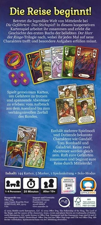 Produktbild: Der Herr der Ringe: Die Gef&auml;hrten - Das Stichspiel