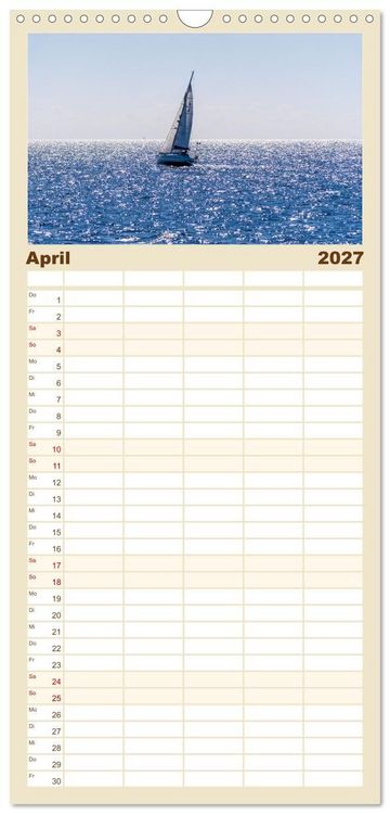 Produktbild: Familienplaner 2027 - Bretagne - Traumk&uuml;sten im s&uuml;dlichen Finist&egrave;re mit 5 Spalten (Wandkalender, 21 x 45 cm) CALVENDO