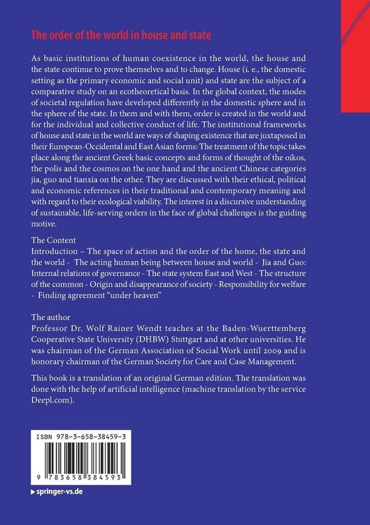 Produktbild: The order of the world in house and state
