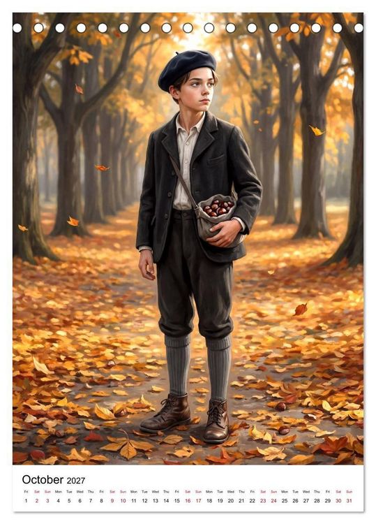 Produktbild: Boys of the World &ndash; At the Turn of the 20th Century (Desk Calendar 2027 DIN A5 portrait), CALVENDO 12 Month DeskCalendar
