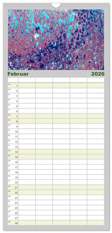 Produktbild: Familienplaner 2026 - Die Erde aus dem All mit 5 Spalten (Wandkalender, 21 x 45 cm) CALVENDO
