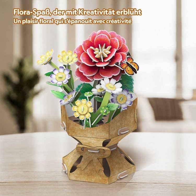 Produktbild: CUBICFUN - 3D Puzzle Blumentopf Kamelie 109 Teile