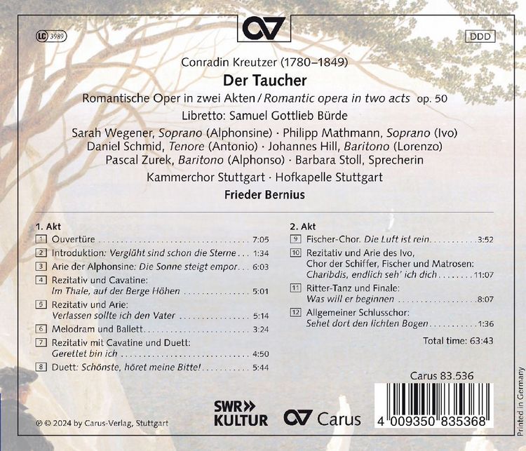 Produktbild: Der Taucher - Oper in zwei Akten