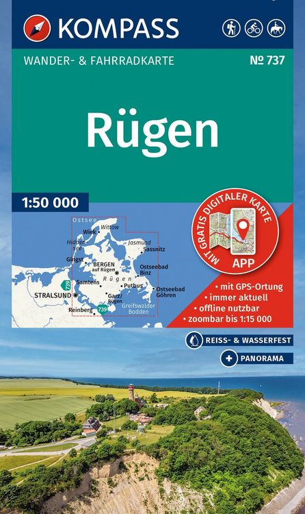 Produktbild: KOMPASS Wanderkarte 737 R&uuml;gen 1:50.000