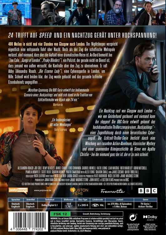 Produktbild: NIGHTSLEEPER - Ein Zug au&szlig;er Kontrolle [2 DVDs]