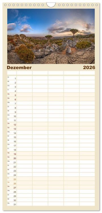 Produktbild: Familienplaner 2026 - SOKOTRA - Magische Insel mit 5 Spalten (Wandkalender, 21 x 45 cm) CALVENDO