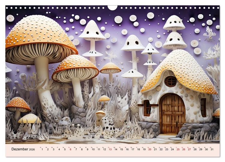 Produktbild: Magie der Pilze (Wandkalender 2026 DIN A3 quer), CALVENDO Monatskalender