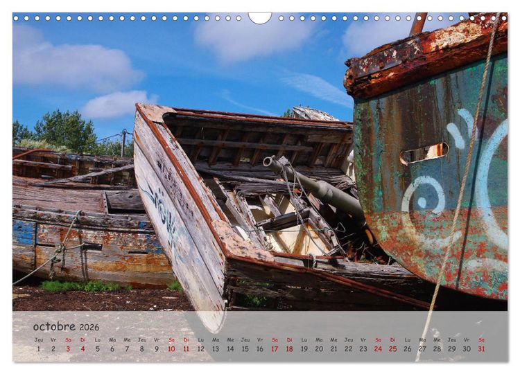 Produktbild: Bretagne Ambiance d'un cimeti&egrave;re &agrave; bateaux (Calendrier mural 2026 DIN A3 vertical), CALVENDO calendrier mensuel