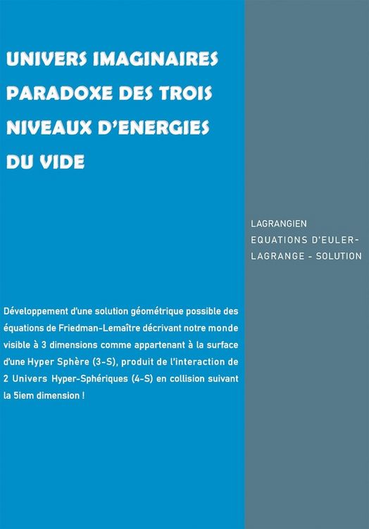 Produktbild: Univers Imaginaires Paradoxe Des Trois Niveaux d'Energies Du Vide