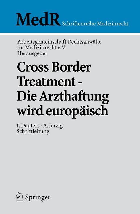 Produktbild: Cross Border Treatment - Die Arzthaftung wird europ&auml;isch