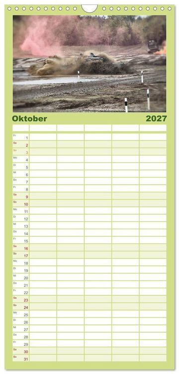 Produktbild: Familienplaner 2027 - Panzerstahl auf der Heide &ndash; Das Heer legt wieder los mit 5 Spalten (Wandkalender, 21 x 45 cm) CALVENDO