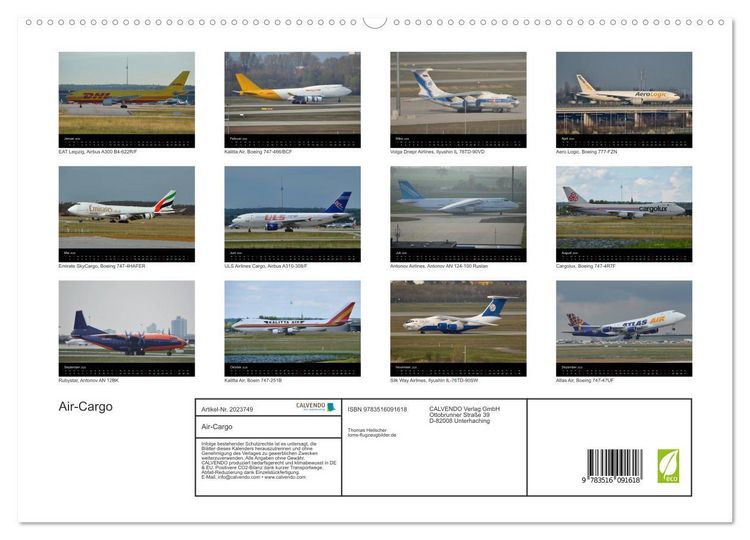 Produktbild: Air-Cargo (hochwertiger Premium Wandkalender 2026 DIN A2 quer), Kunstdruck in Hochglanz