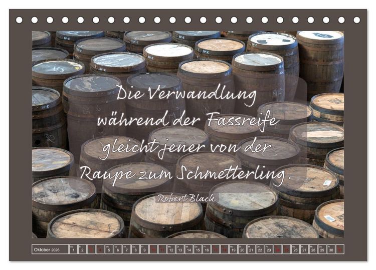 Produktbild: Whisky-Weisheiten (Tischkalender 2026 DIN A5 quer), CALVENDO Monatskalender