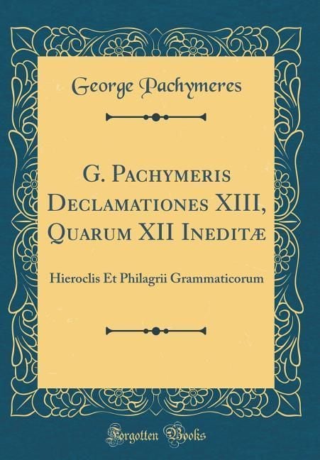 Produktbild: Lat-G Pachymeris Declamationes