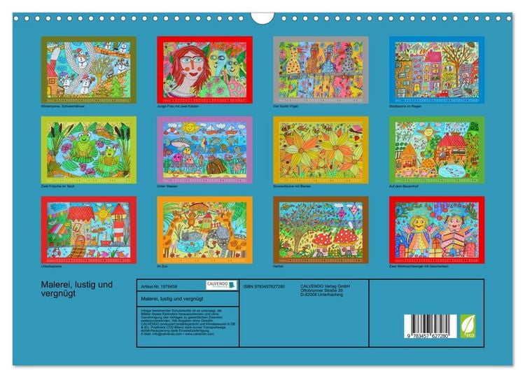 Produktbild: Malerei, lustig und vergn&uuml;gt (Wandkalender 2026 DIN A3 quer), CALVENDO Monatskalender