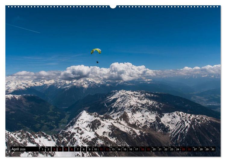 Produktbild: Paragliding - unvergessliche Momente erleben (Wandkalender 2026 DIN A2 quer), CALVENDO Monatskalender