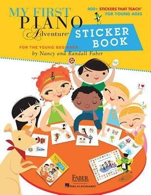 Produktbild: My First Piano Adventure: Sticker Book Over 400 Educational Piano Stickers for Kids Music Theory and Rhythm Review Tool for Beginners Reward Stickers for Lesson Book A B C Faber Practice Aid