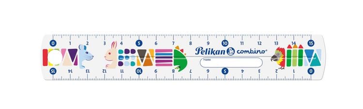 Produktbild: Pelikan Lineal Combino 15 cm bruchsicher