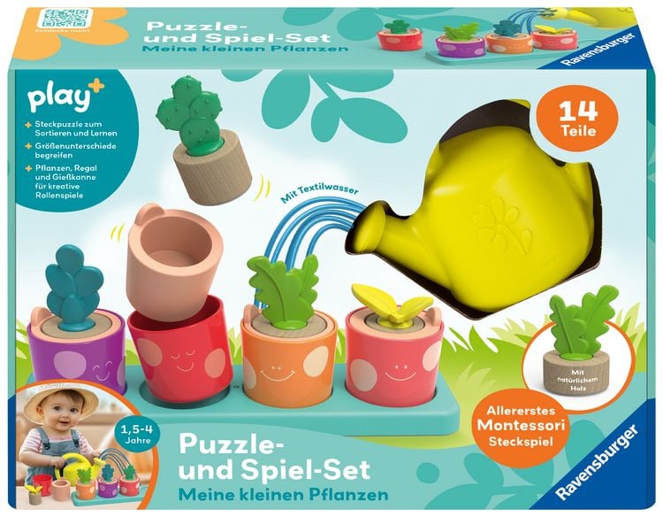 Produktbild: Play+ Puzzle- und Spiel-Set: Meine kleinen Pflanzen