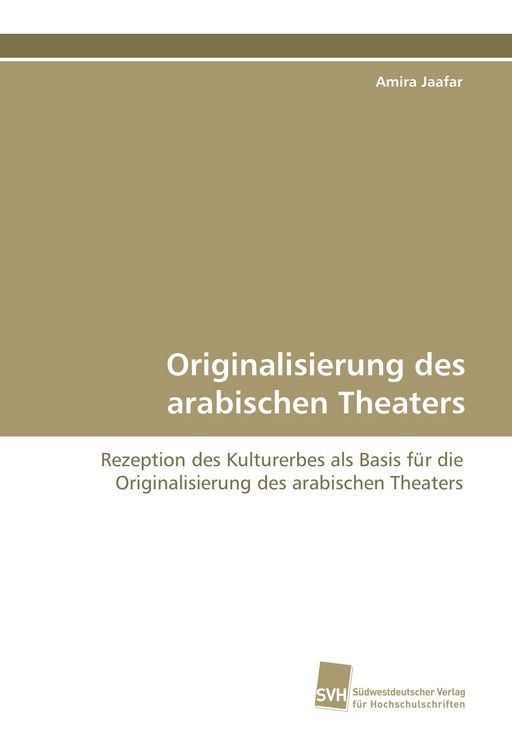 Produktbild: Originalisierung des arabischen Theaters