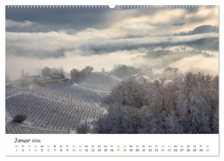 Produktbild: S&uuml;dsteiermark365 (hochwertiger Premium Wandkalender 2026 DIN A2 quer), Kunstdruck in Hochglanz