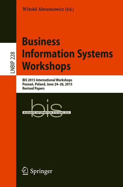 Produktbild: Business Information Systems Workshops