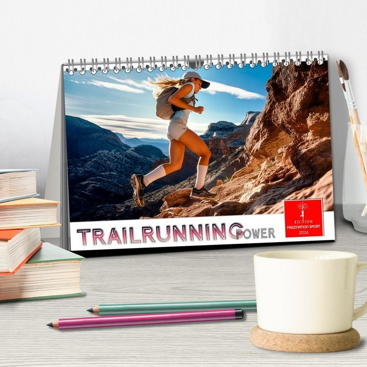 Produktbild: Trailrunning Power (Tischkalender 2026 DIN A5 quer), CALVENDO Monatskalender