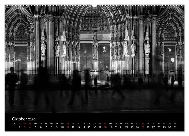 Produktbild: k&ouml;ln dunkelbunt II &ndash; Die Stadt leuchtet! (hochwertiger Premium Wandkalender 2026 DIN A2 quer), Kunstdruck in Hochglanz