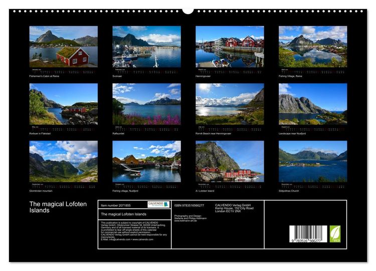 Produktbild: The magical Lofoten Islands (High Quality Premium Wall Calendar 2026 DIN A2 landscape),CALVENDO 12 Month Wall Calendar
