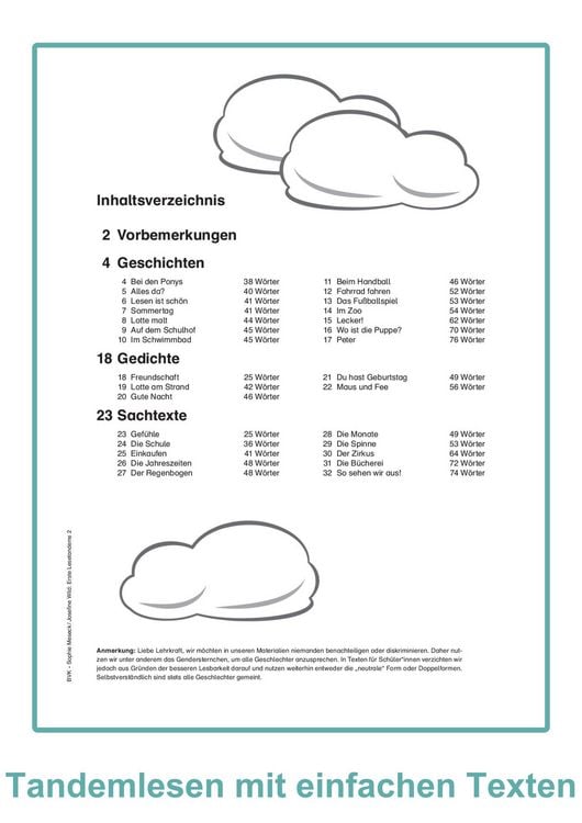 Produktbild: Erste Lesetandems Einfache Texte