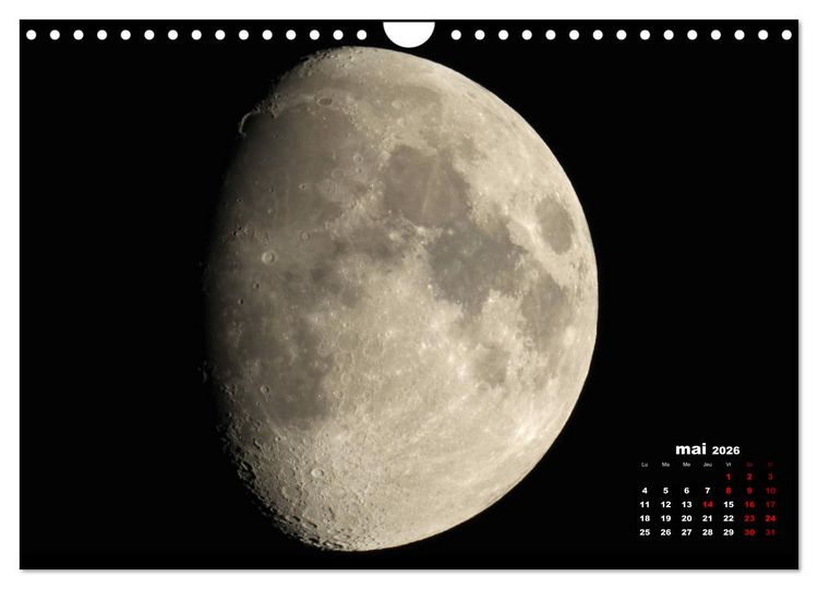 Produktbild: Phases de la lune (Calendrier mural 2026 DIN A4 vertical), CALVENDO calendrier mensuel