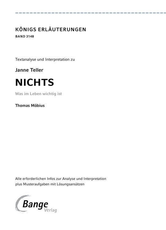 Produktbild: Nichts von Janne Teller