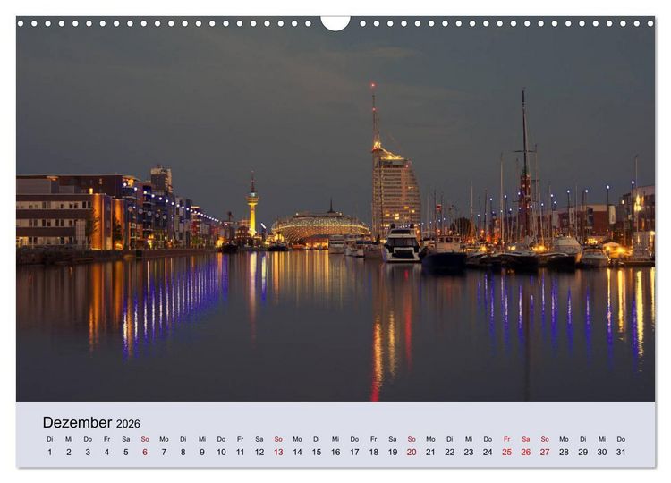 Produktbild: Bremerhaven. Die Seestadt an der Nordseek&uuml;ste (Wandkalender 2026 DIN A3 quer), CALVENDO Monatskalender