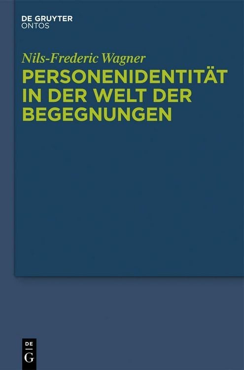 Produktbild: Personenidentit&auml;t in der Welt der Begegnungen