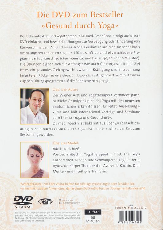 Produktbild: Gesund durch Yoga - &Uuml;bungen f&uuml;r den unteren R&uuml;cken