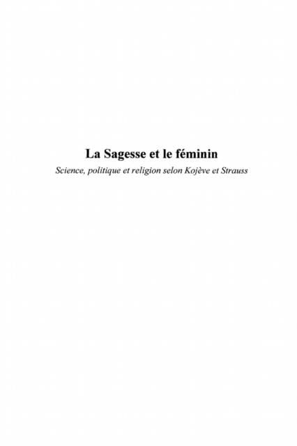 Produktbild: La sagesse et le feminin