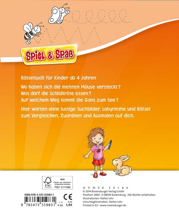 Produktbild: Spiel & Spaß - Kindergarten-Rätselspaß für unterwegs