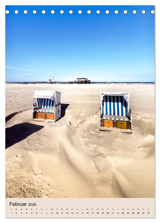 Produktbild: NORDSEEFLAIR - St. Peter Ording und Westerhever (Tischkalender 2026 DIN A5 hoch), CALVENDO Monatskalender