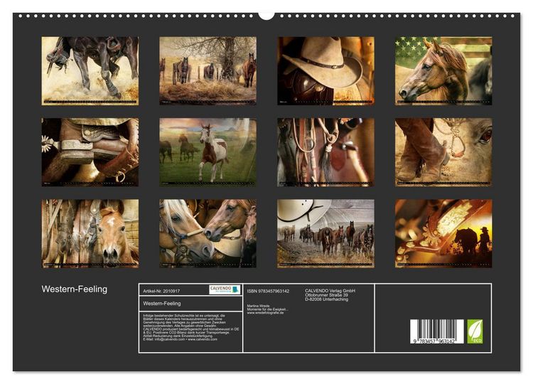 Produktbild: Western-Feeling (hochwertiger Premium Wandkalender 2026 DIN A2 quer), Kunstdruck in Hochglanz