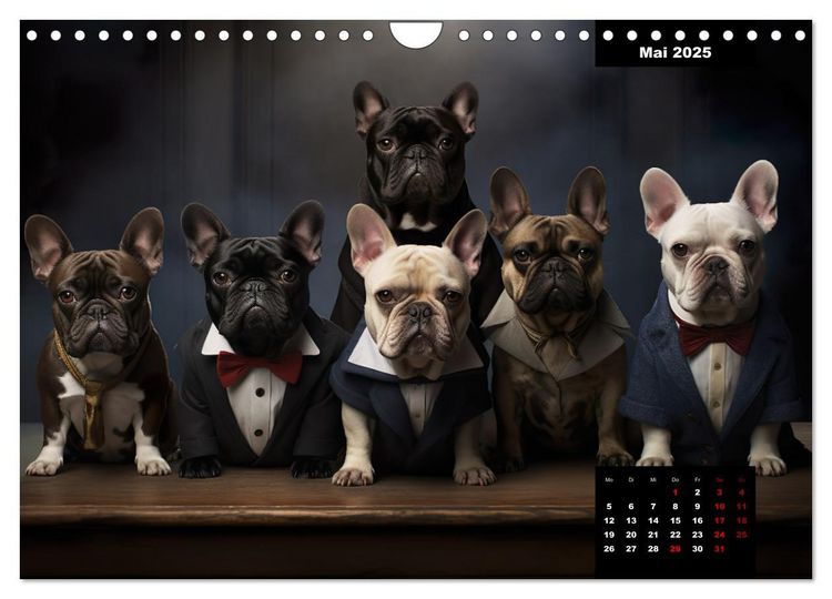 Französische Bulldogge Adventskalender 2025 - 24 Tage Hundefiguren Für Hundeliebhaber