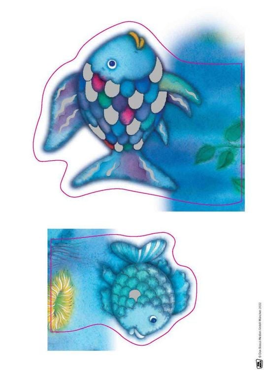 Produktbild: Der Regenbogenfisch, mit schillernden Schuppen. Erz&auml;hlschienen-Figurenset