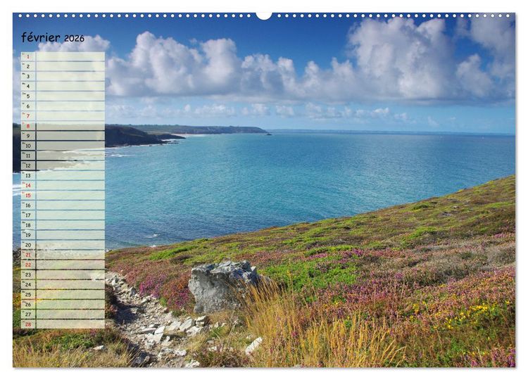 Produktbild: FINISTERE La pointe du bout du monde (Calendrier mural 2026 DIN A2 vertical), CALVENDO calendrier mensuel