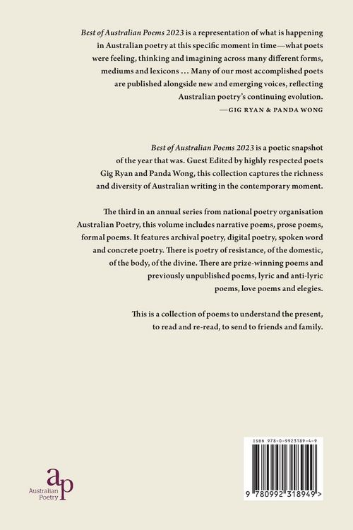 Produktbild: Best of Australian Poems 2023