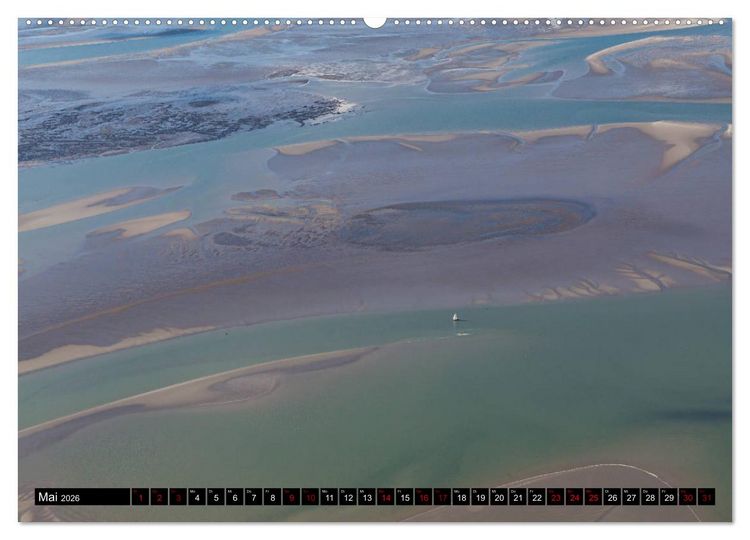 Produktbild: Das Wattenmeer von oben (Wandkalender 2026 DIN A2 quer), CALVENDO Monatskalender