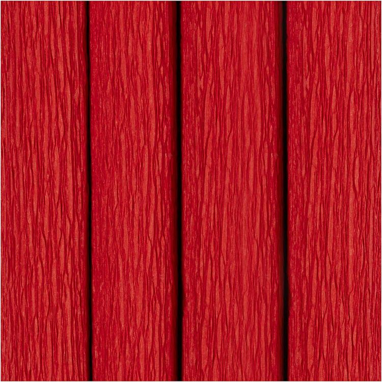 Produktbild: Creativ Company Krepppapier, Blatt 25x60 cm, Kreppanteil: 180%, 105 g, Rot, 4 Blatt