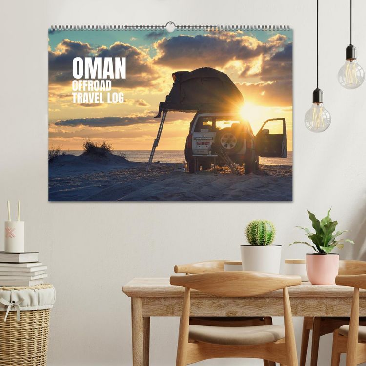 Produktbild: OMAN Offroad Travel Log (Wandkalender 2026 DIN A2 quer), CALVENDO Monatskalender