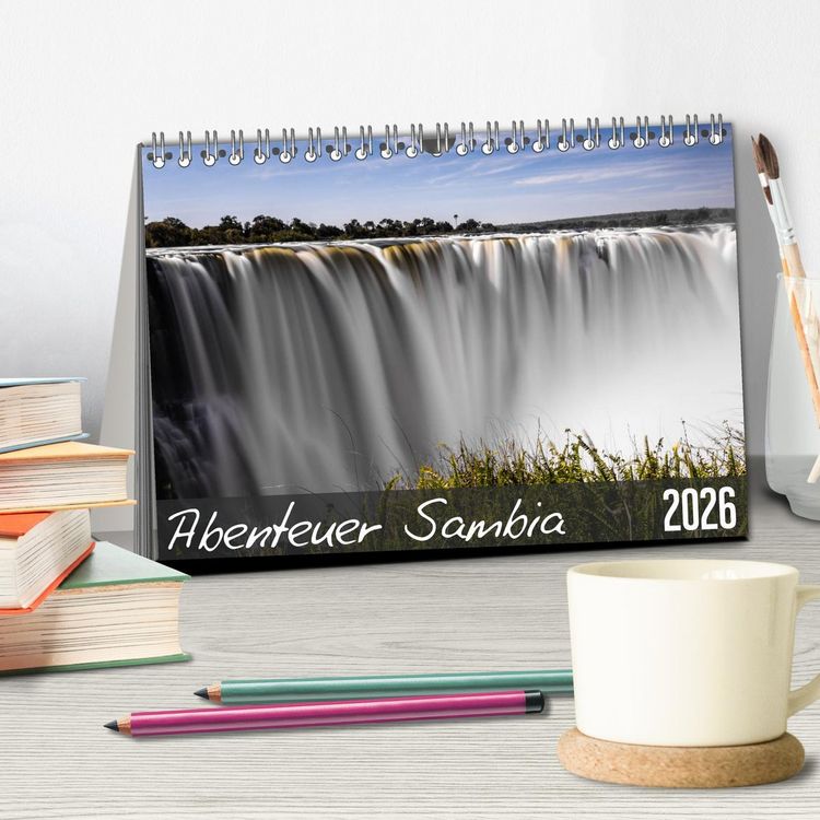 Produktbild: Abenteuer Sambia (Tischkalender 2026 DIN A5 quer), CALVENDO Monatskalender