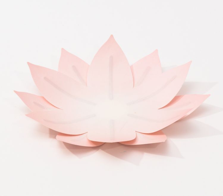 Produktbild: Hanji-Papierschale Wasserlilie Rosa &ndash; Flexible Ablage