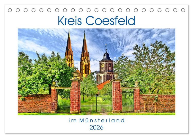Produktbild: Kreis Coesfeld im M&uuml;nsterland - Stadt Land Flu&szlig; (Tischkalender 2026 DIN A5 quer), CALVENDO Monatskalender